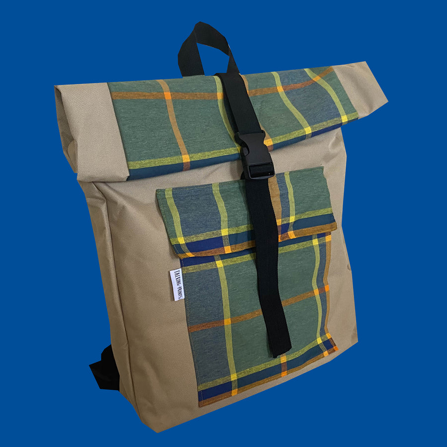 Folding Backpack Pangi (Beige- Green)