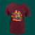 T-shirt Wapen van Suriname Short sleeves (Bordeaux)