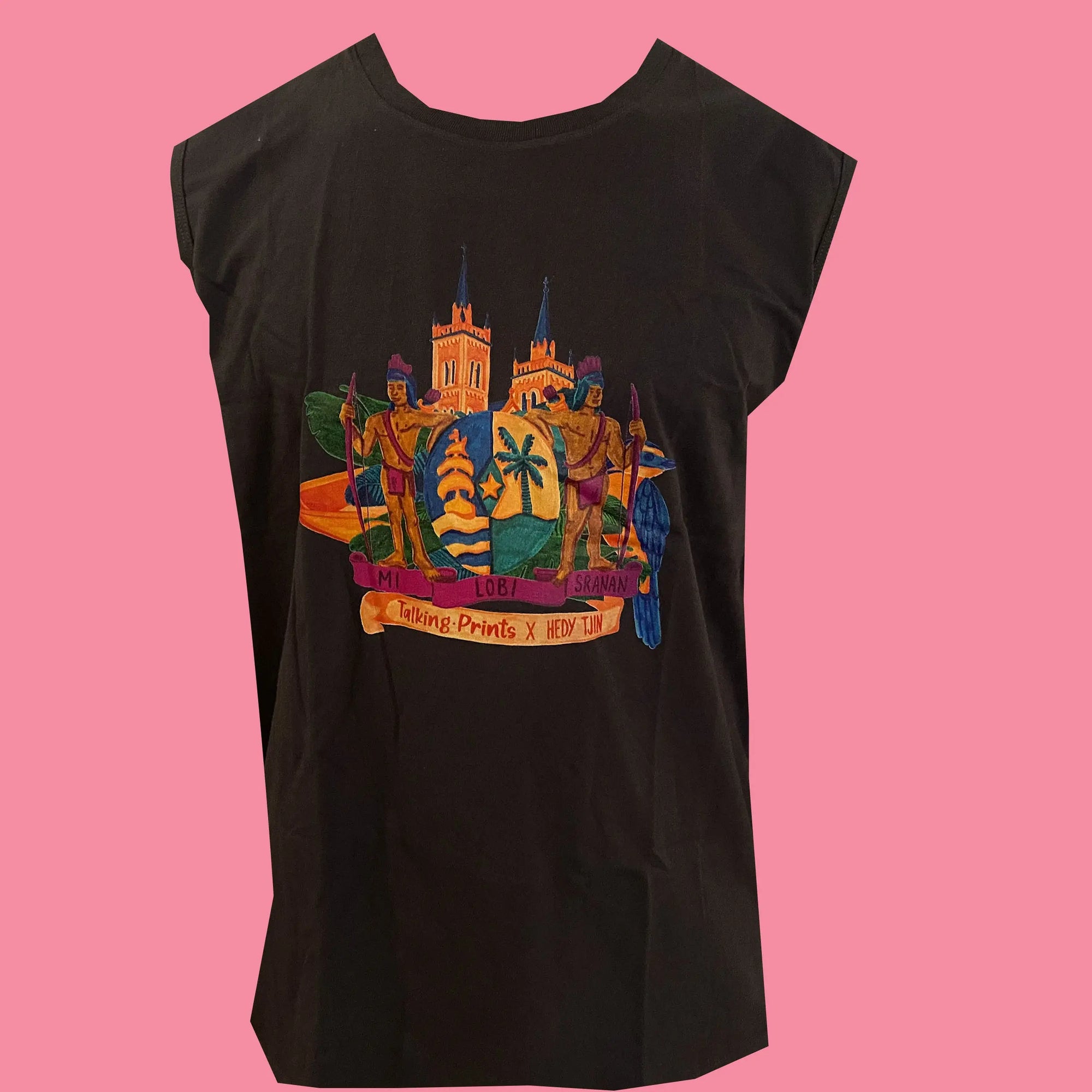 T-shirt Wapen van Suriname (Grijs)