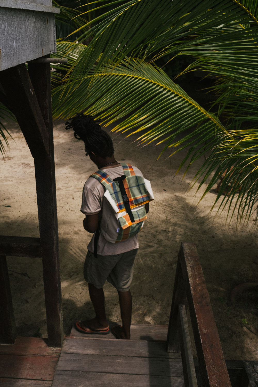 Folding Backpack Pangi (Beige- Green)