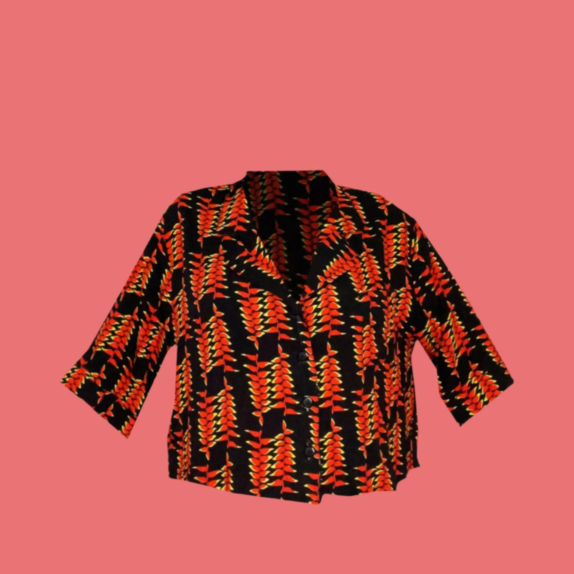 Women Shirts /Palulu Button up Black - Talking Prints